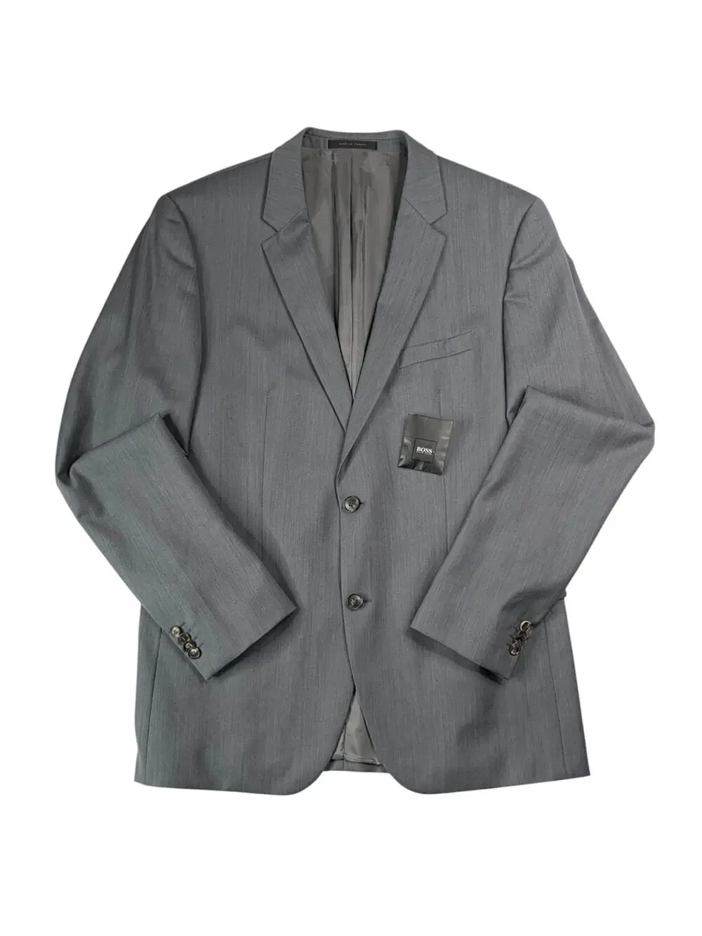 Sport Coat Jacket Mens 44 L Two Button Grand Central Gray Wool Boss Hugo Boss
